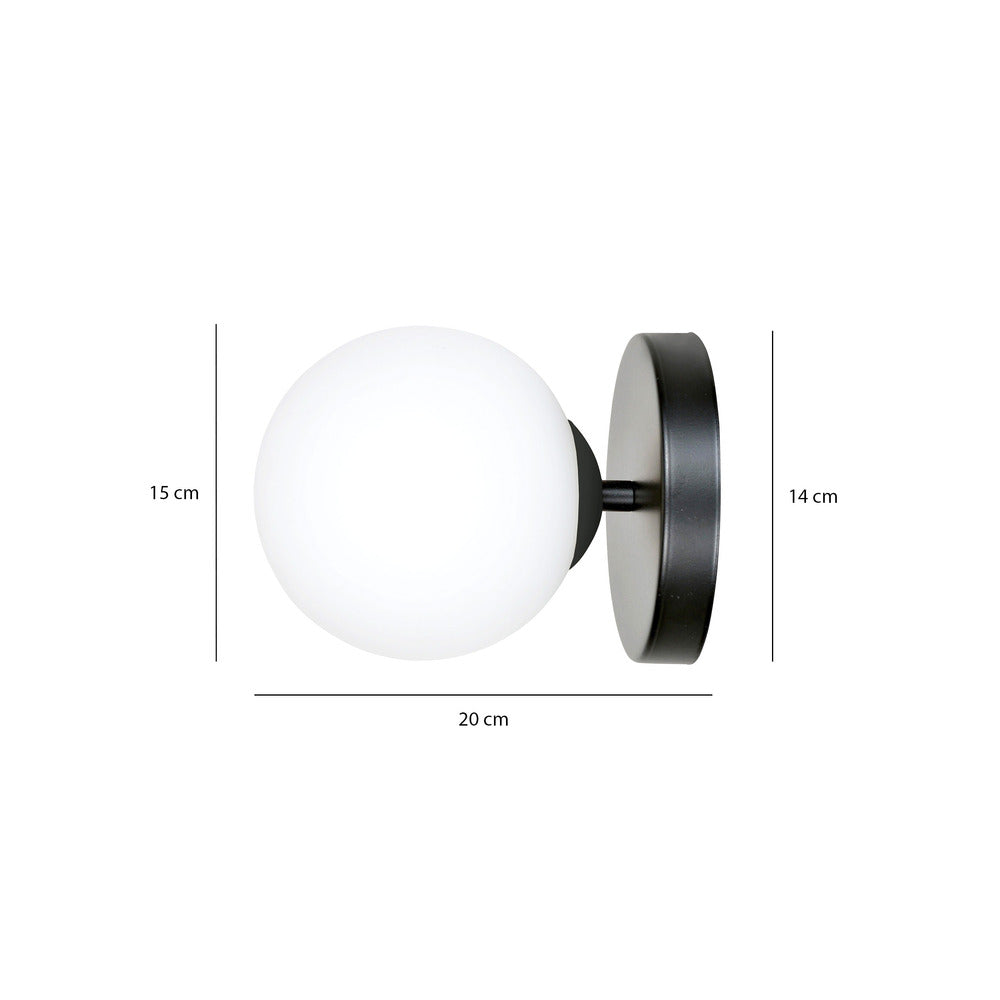 Emibig Halldor 1 Wall Lamp Black/White