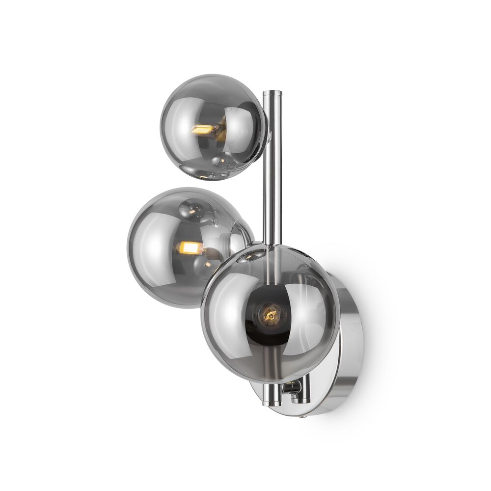 Maytoni Dallas Chrome/Grey 3 Bulbs Wall Light