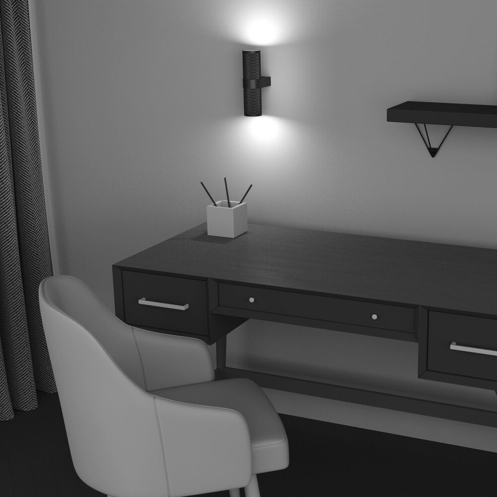 Maytoni Focus Design Black Wall Light 2 Bulbs
