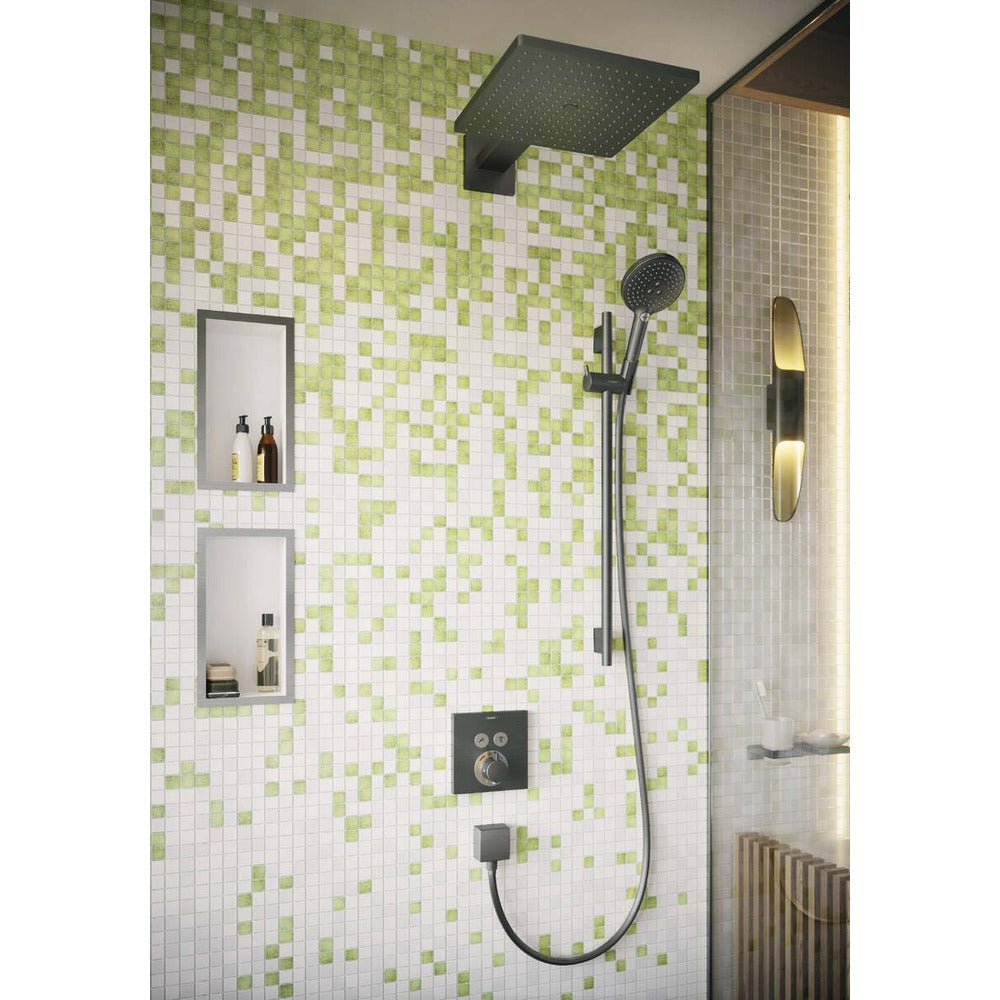 Бара с душ маркуч Hansgrohe Unica S Puro 90 см черен - хром мат