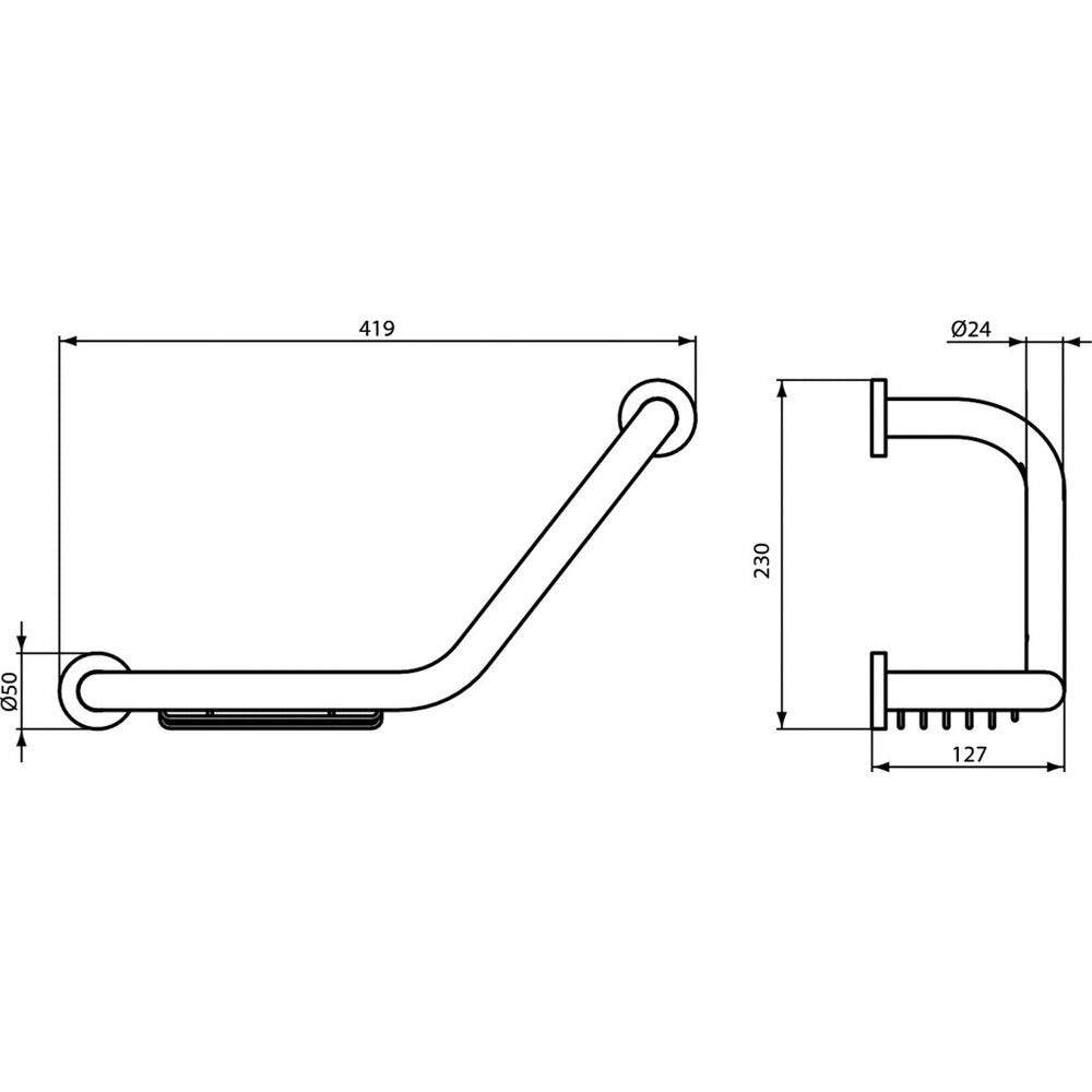 Хромирана ръкохватка с биде Ideal Standard IOM 42 см