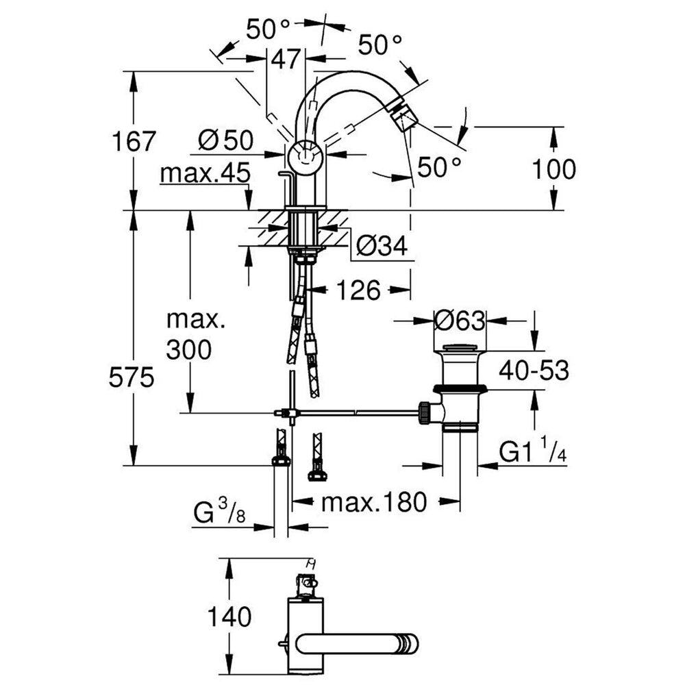 Grohe Atrio Chrome Bidet Mixer