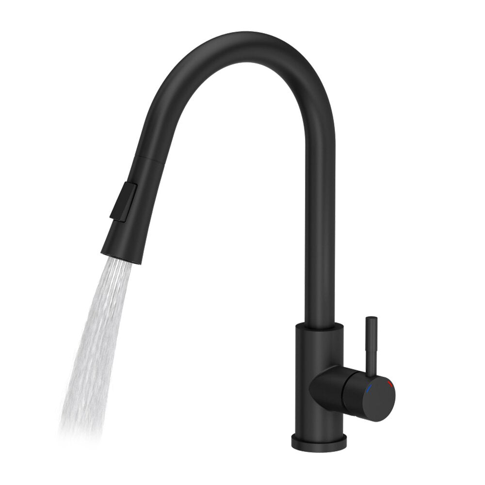 Quadron Pop Julia Matte Black Kitchen Faucet with Pull-Down Spray