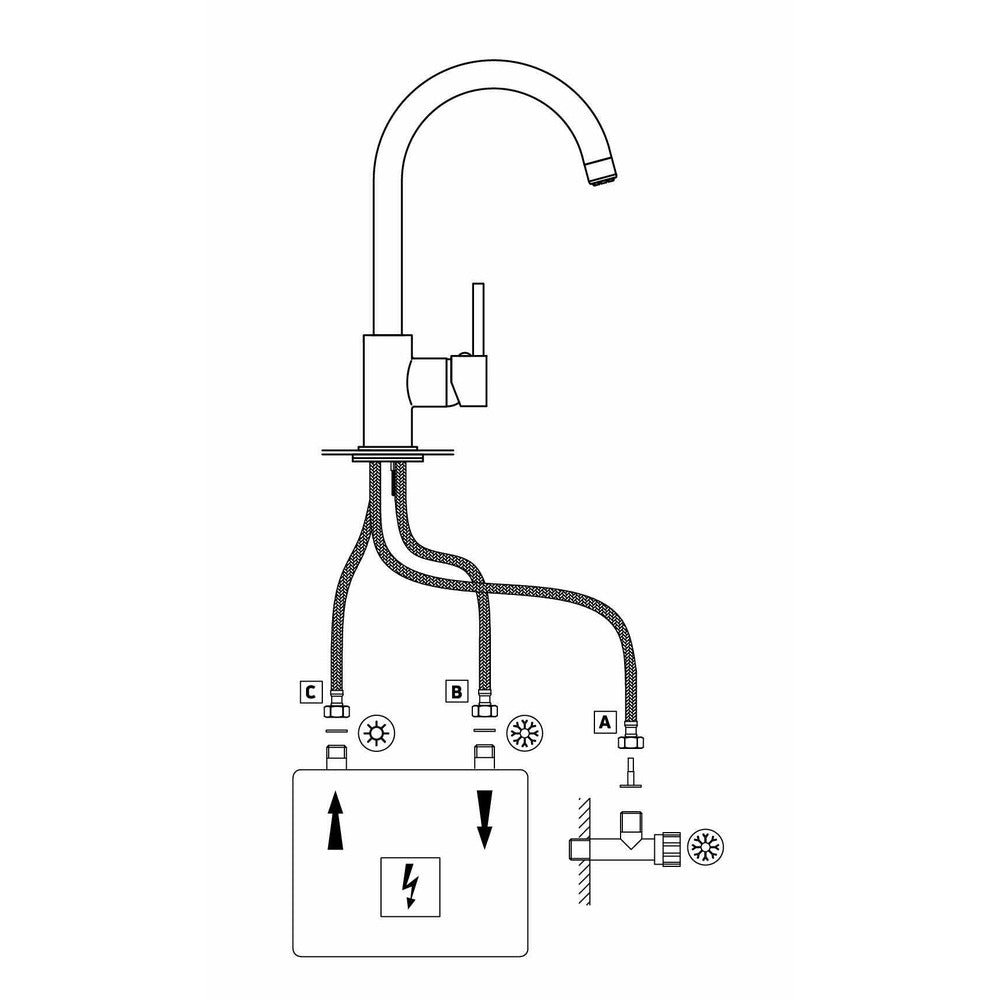 Deante Kitchen Faucet H333 mm Chrome