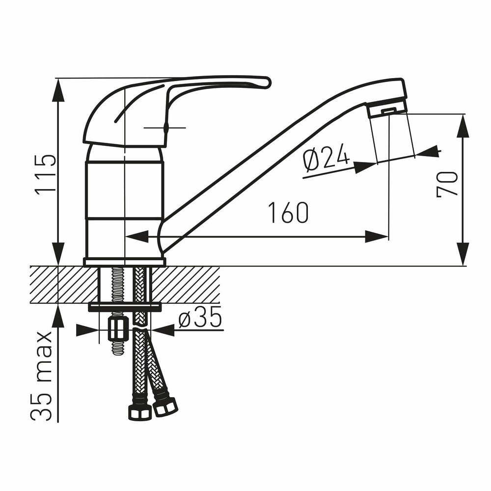 Ferro Vasto Kitchen Faucet 16 cm Spout