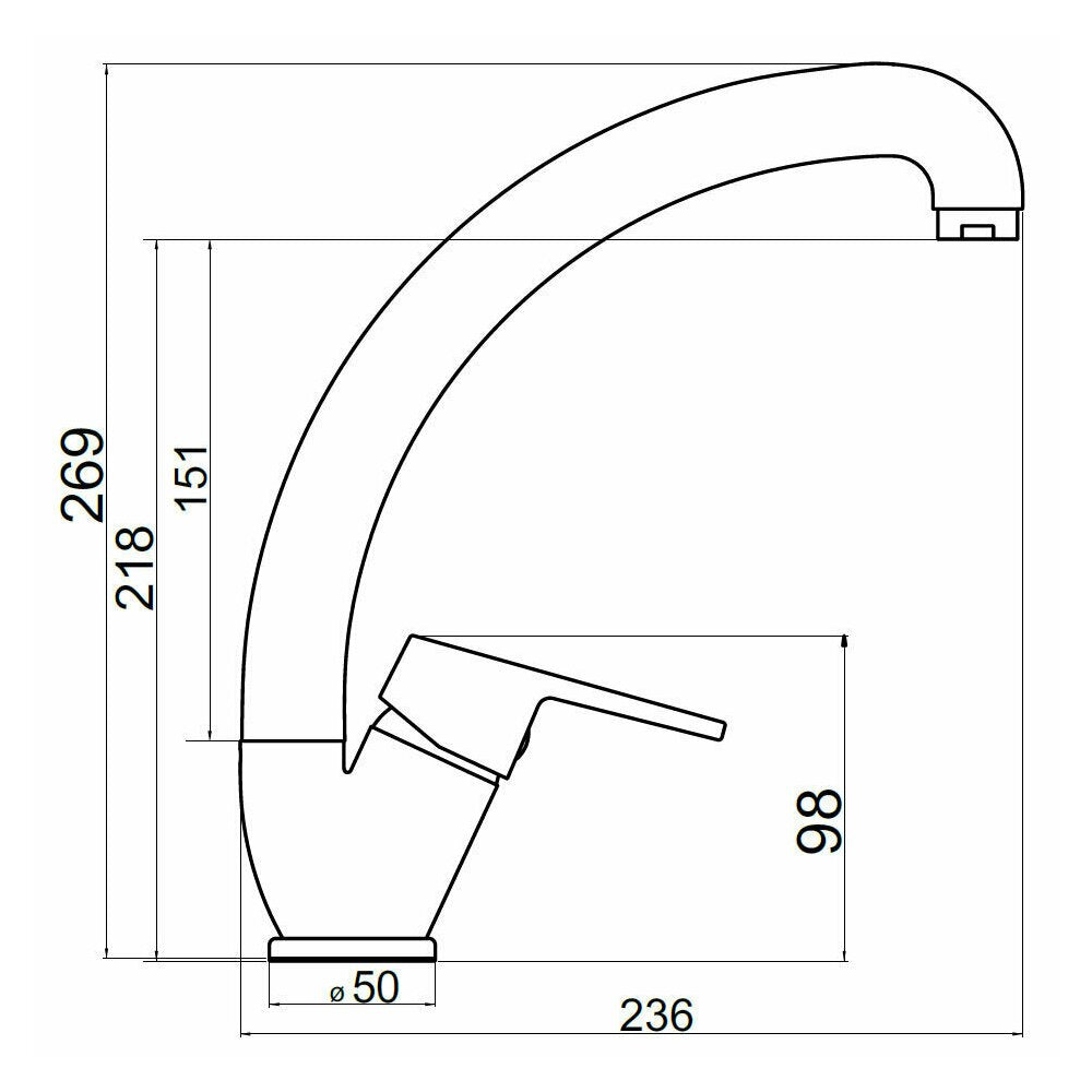 Iris New Swan Neck Kitchen Faucet