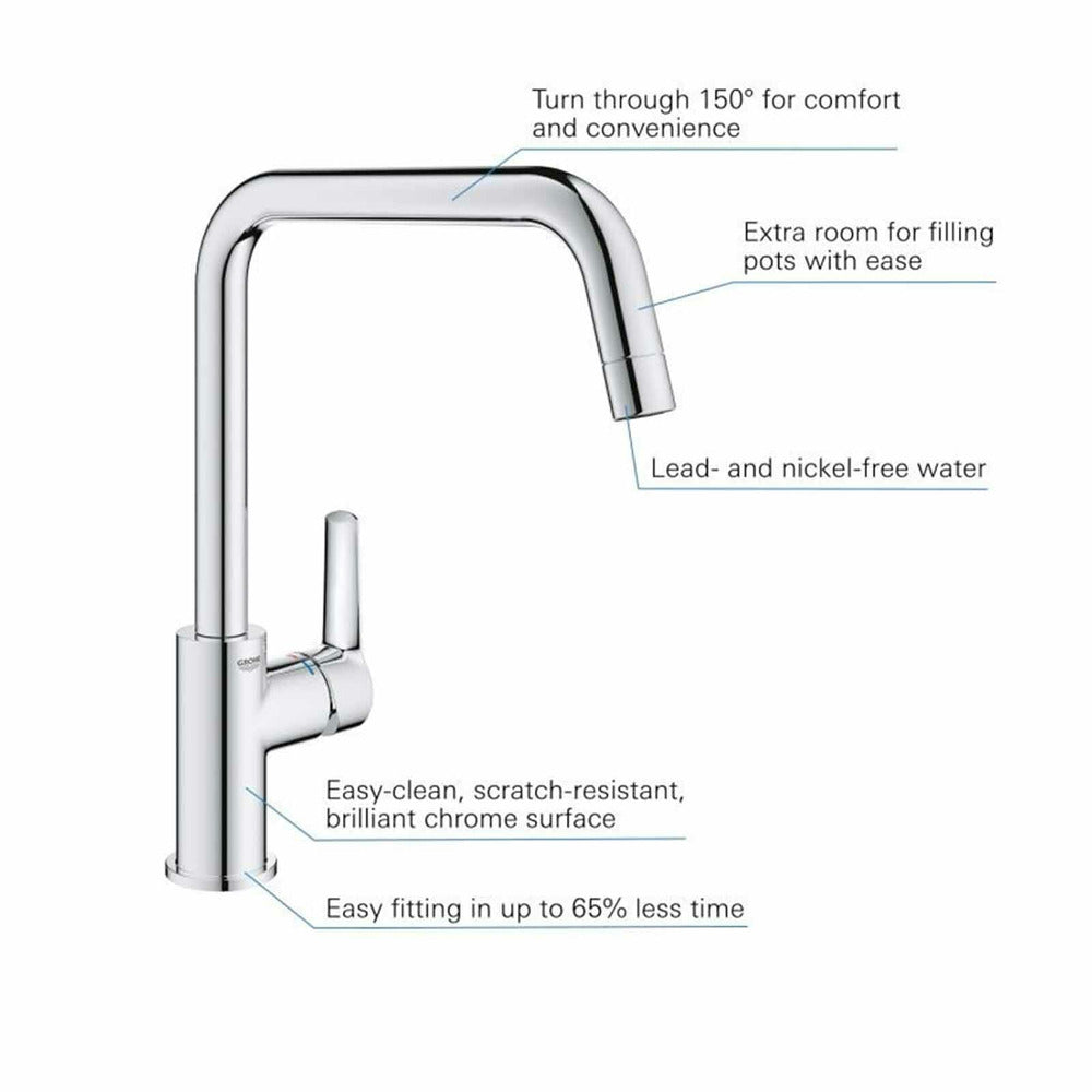 Батерия за кухня Grohe Start хром с въртяща се чучур