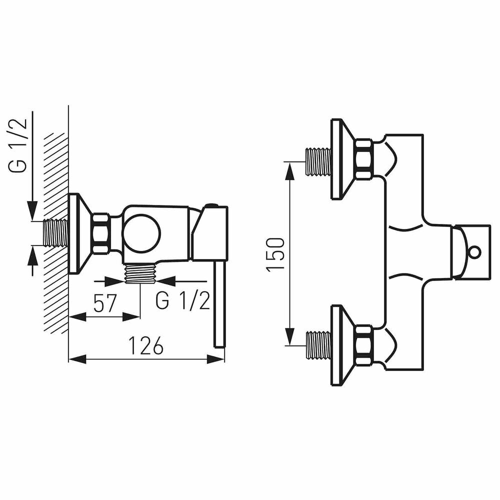 Ferro Fiesta Chrome Shower Faucet