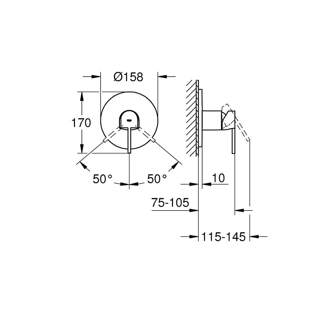 Grohe Plus Concealed Shower Valve