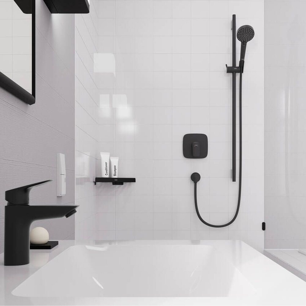 Вградена душ батерия Hansgrohe Logis матово черно без вградена част