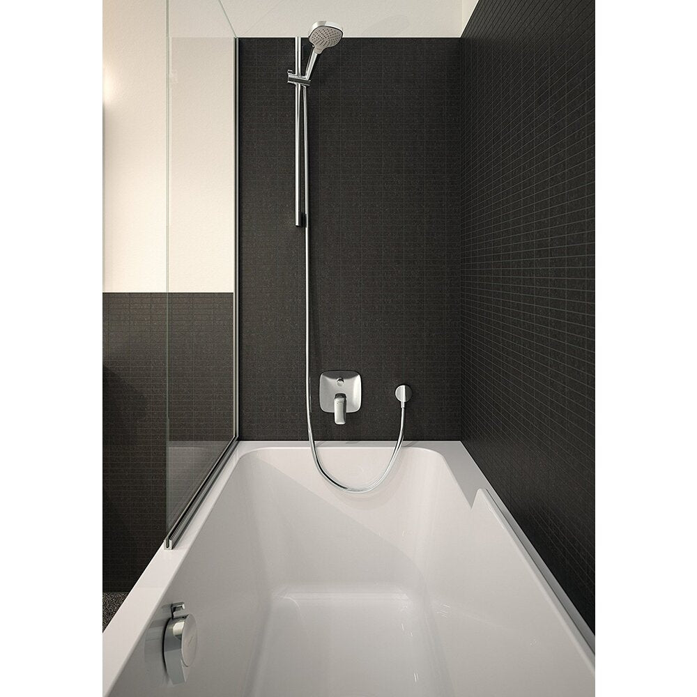 Вградена смесителна батерия за вана-душ Hansgrohe Logis квадратна хром гланц
