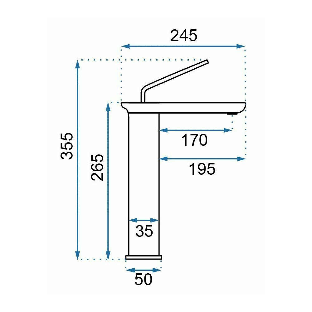 Rea Modo High Basin Mixer Matte Black