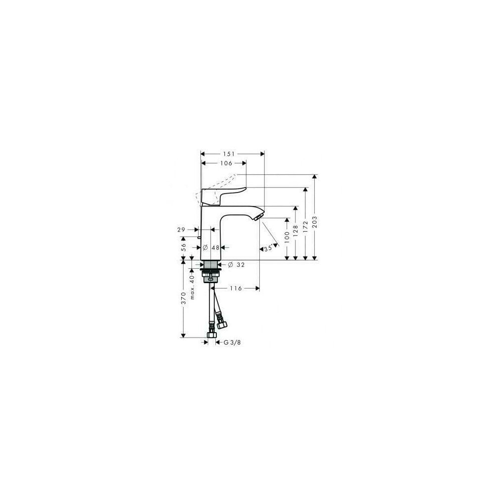 Hansgrohe Metris 110 Chrome Faucet
