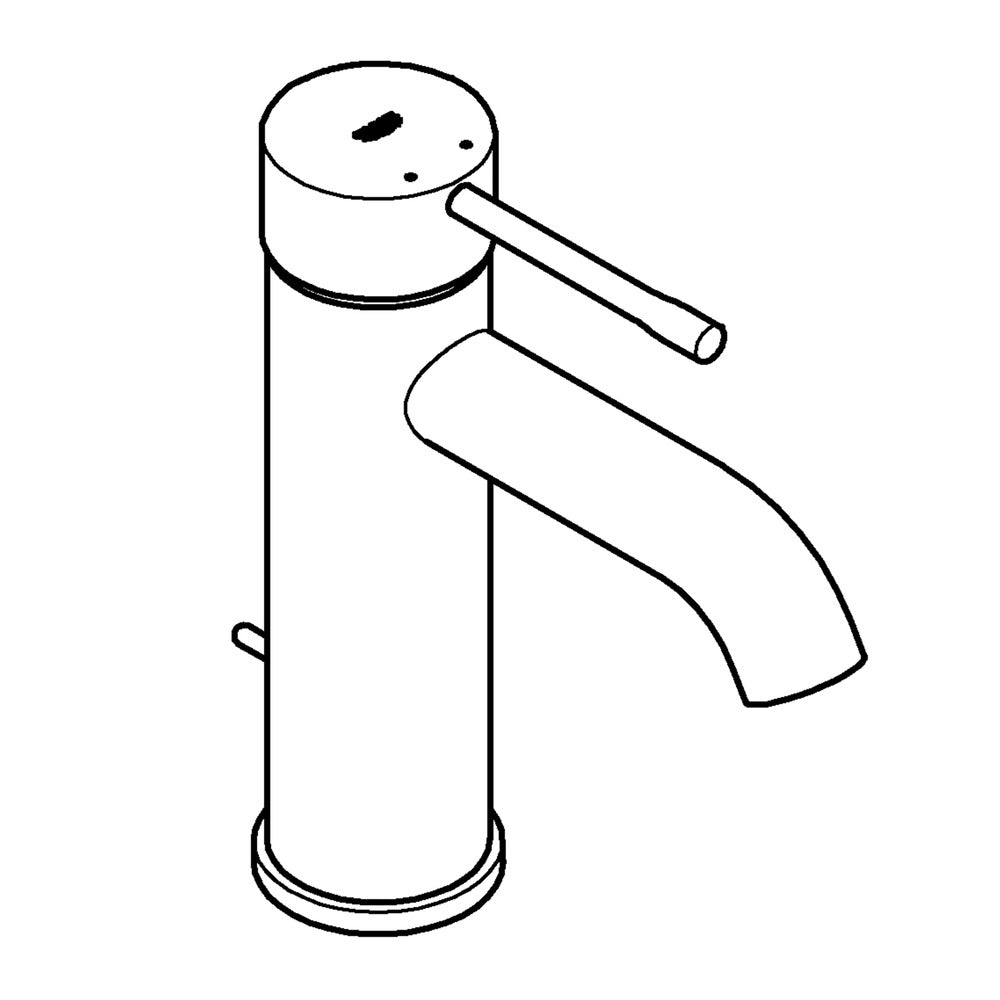 Смесител за мивка Grohe Essence S с една ръкохватка антрацит мат Hard Graphite