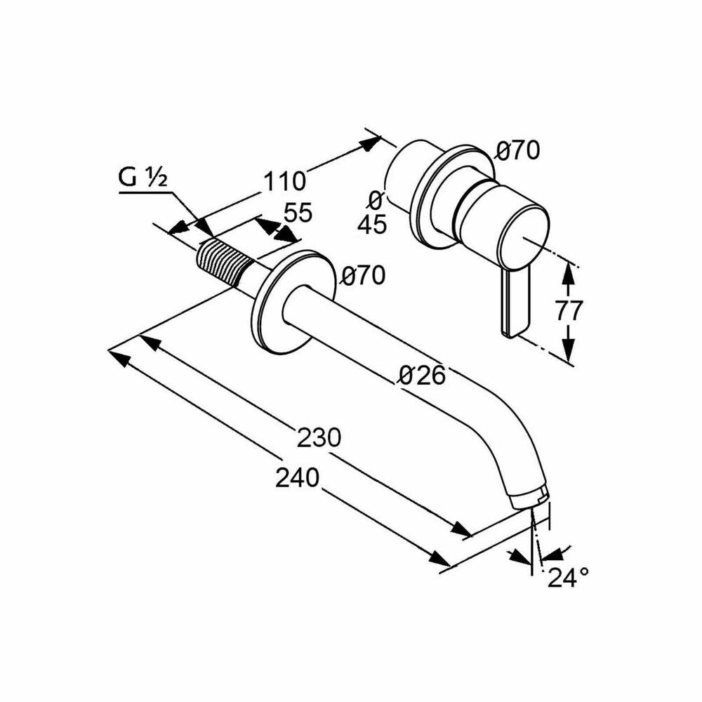 Kludi Zenta Chrome Single-Lever Basin Mixer