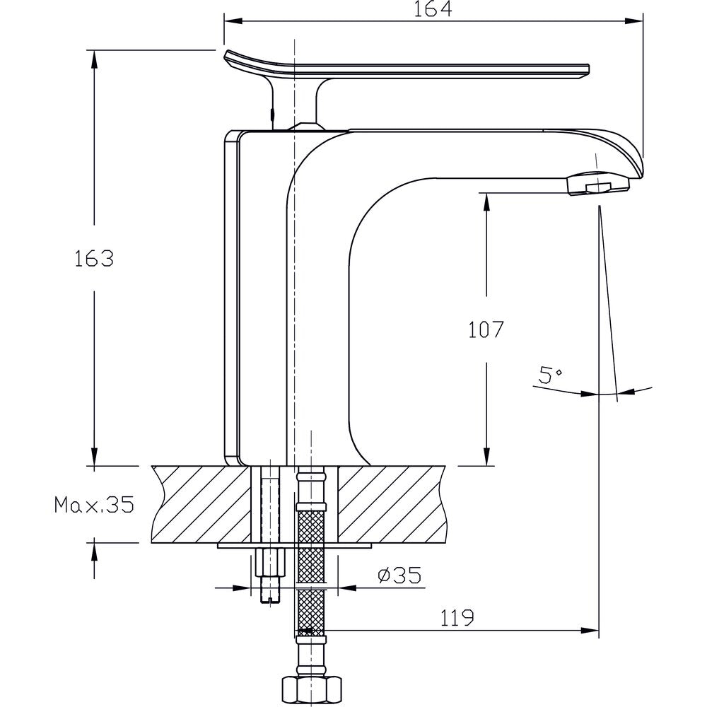 Inter Ceramic Melania Single-Handle Sink Faucet in Chrome-Matte White