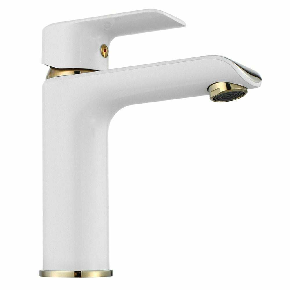 Rea Bloom Single-Lever Basin Mixer White - Gold