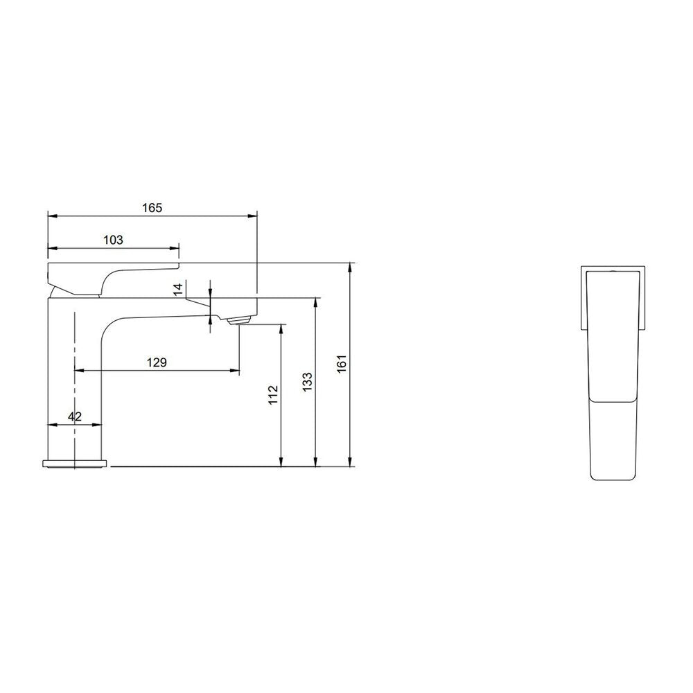 Смесител за мивка Villeroy&Boch Architectura Square хром гланц
