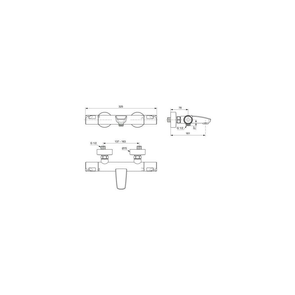 Ideal Standard Ceratherm T50 Thermostatic Bathtub Faucet