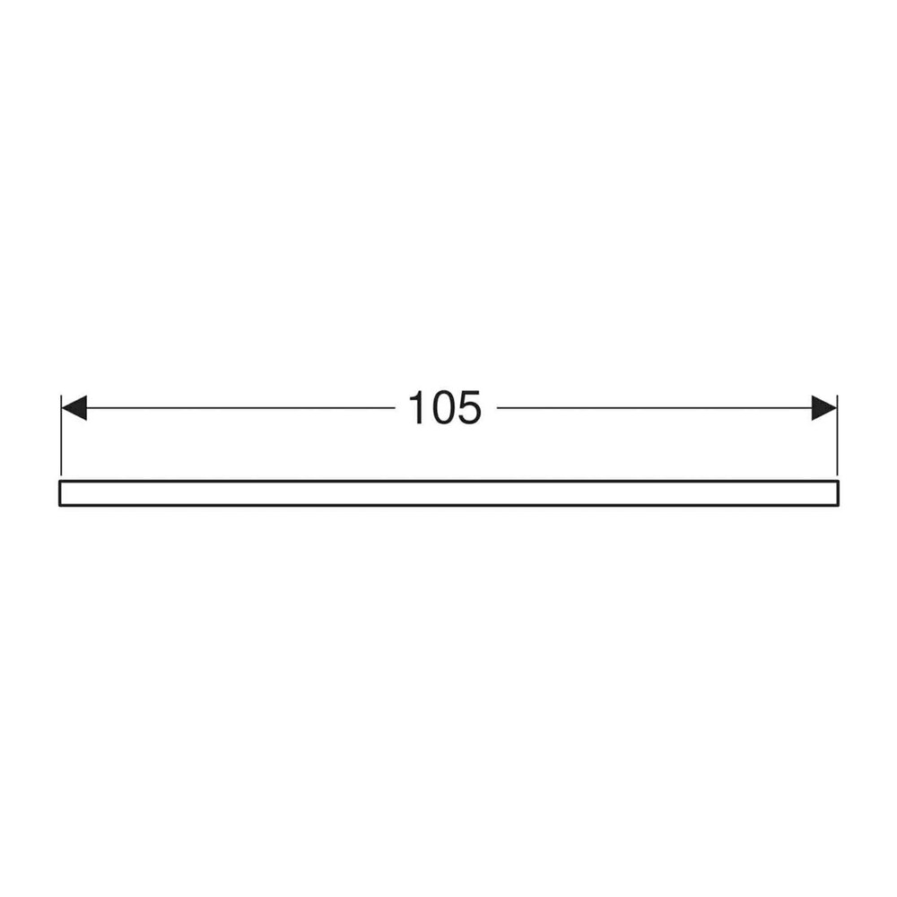 Geberit One Washbasin Top with Left Cutout 105 cm Glossy Sand Grey