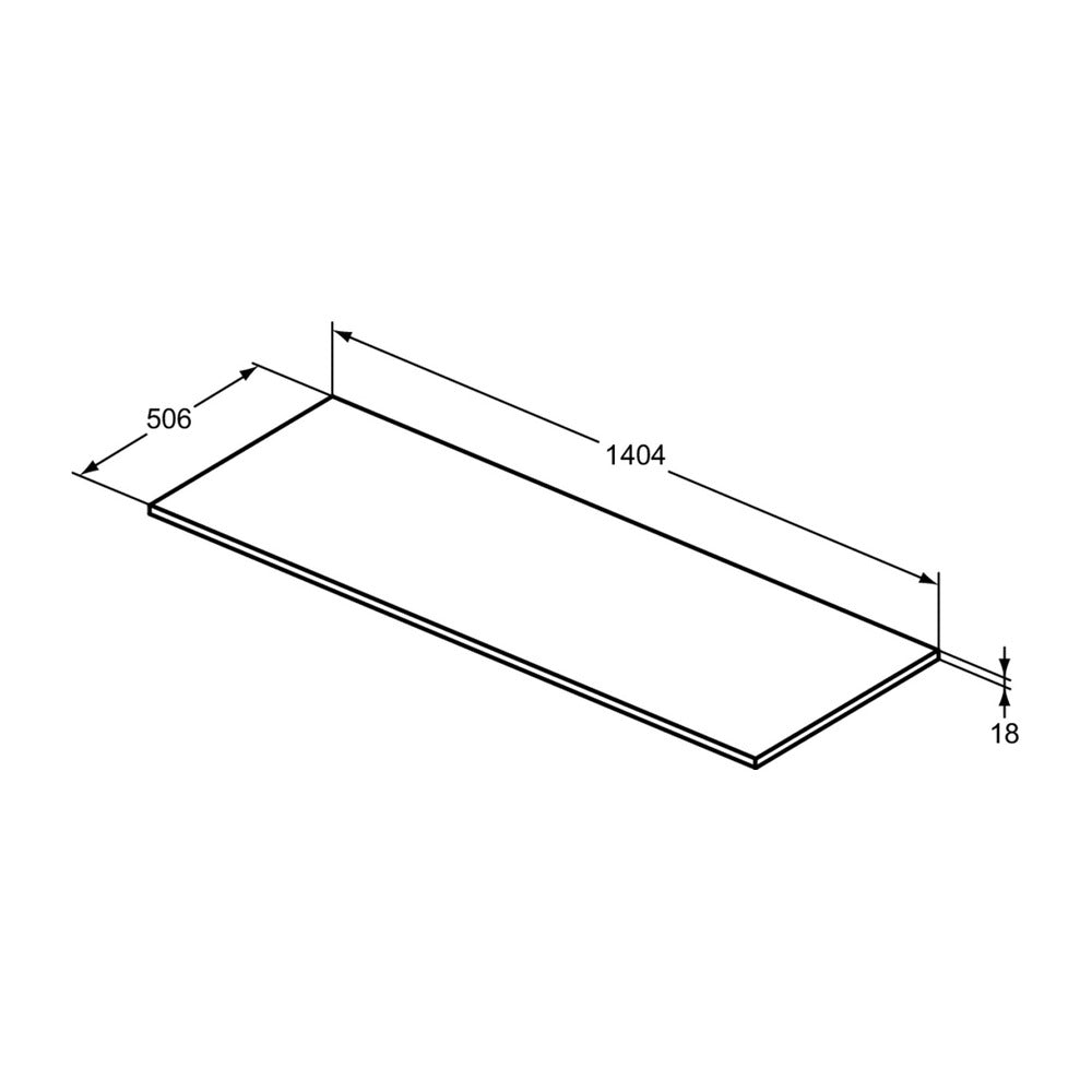 Блат за умивалник Ideal Standard i.life B с кафяв дъбов финиш 140 см