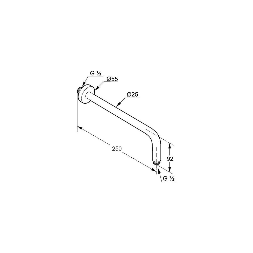 Kludi 250 mm Shower Arm