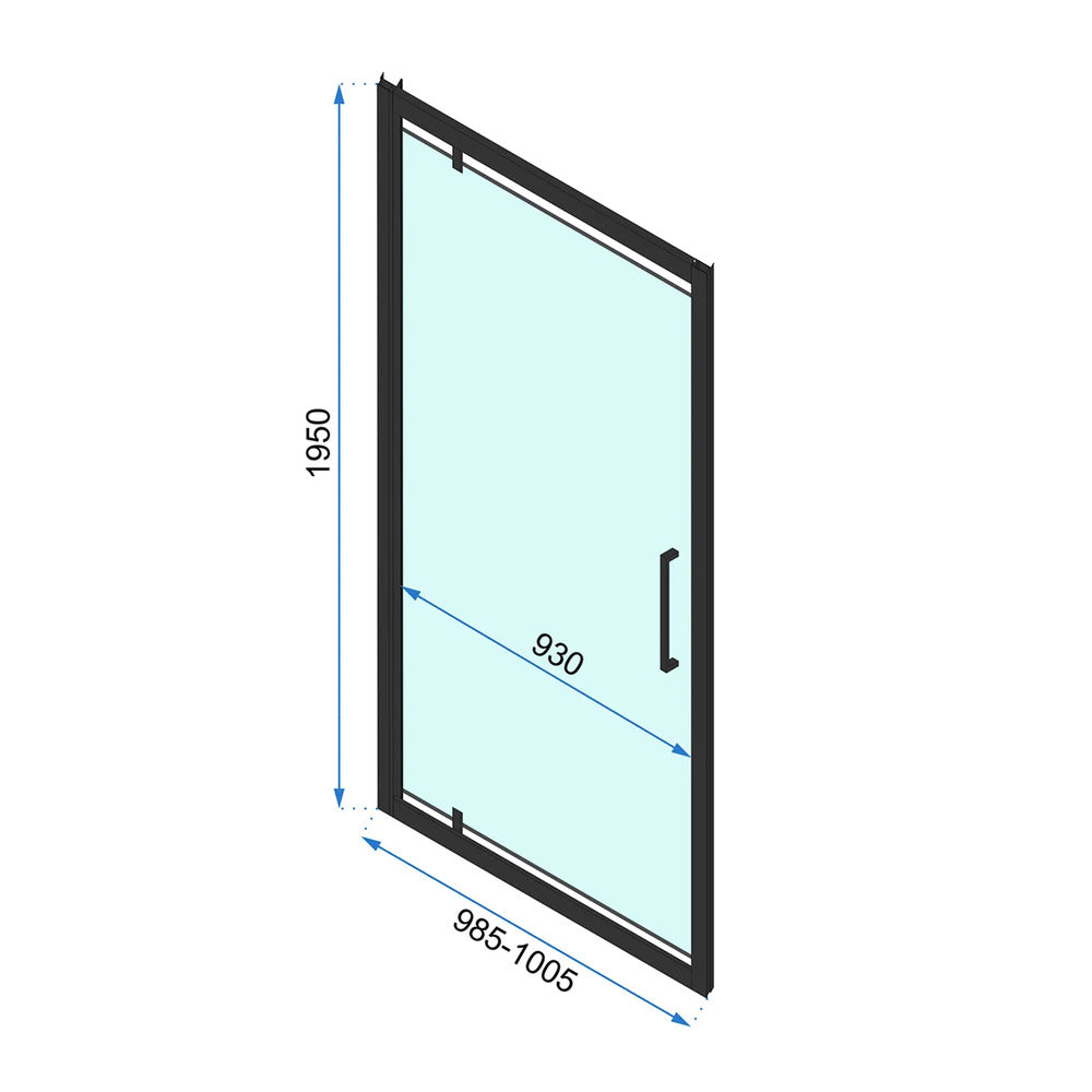 Rectangular Shower Cabin with Pivot Door Rea Rapid Swing 100x80 Black
