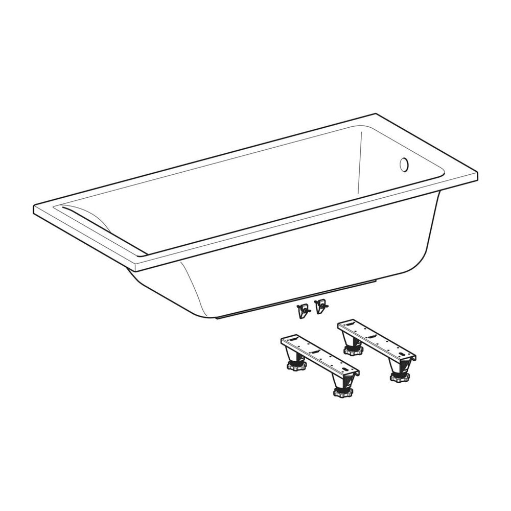 Geberit Selnova Square Rectangular Bathtub 160x70 cm