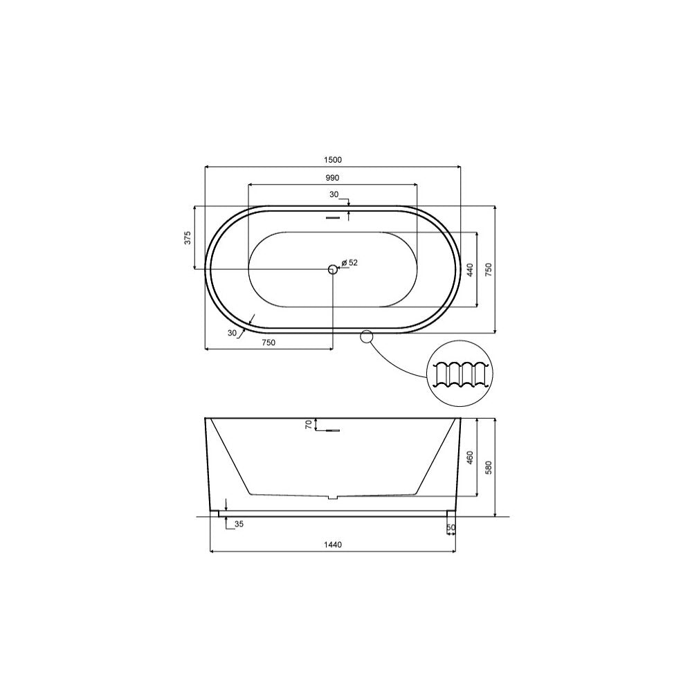 Фремд луксозен душкадър Besco Giuliana 150x75 см