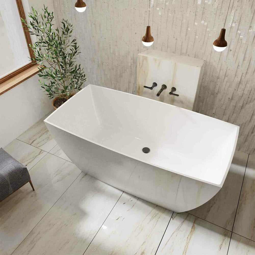 Vayer Gemini White Composite Freestanding Bathtub 147x74 cm