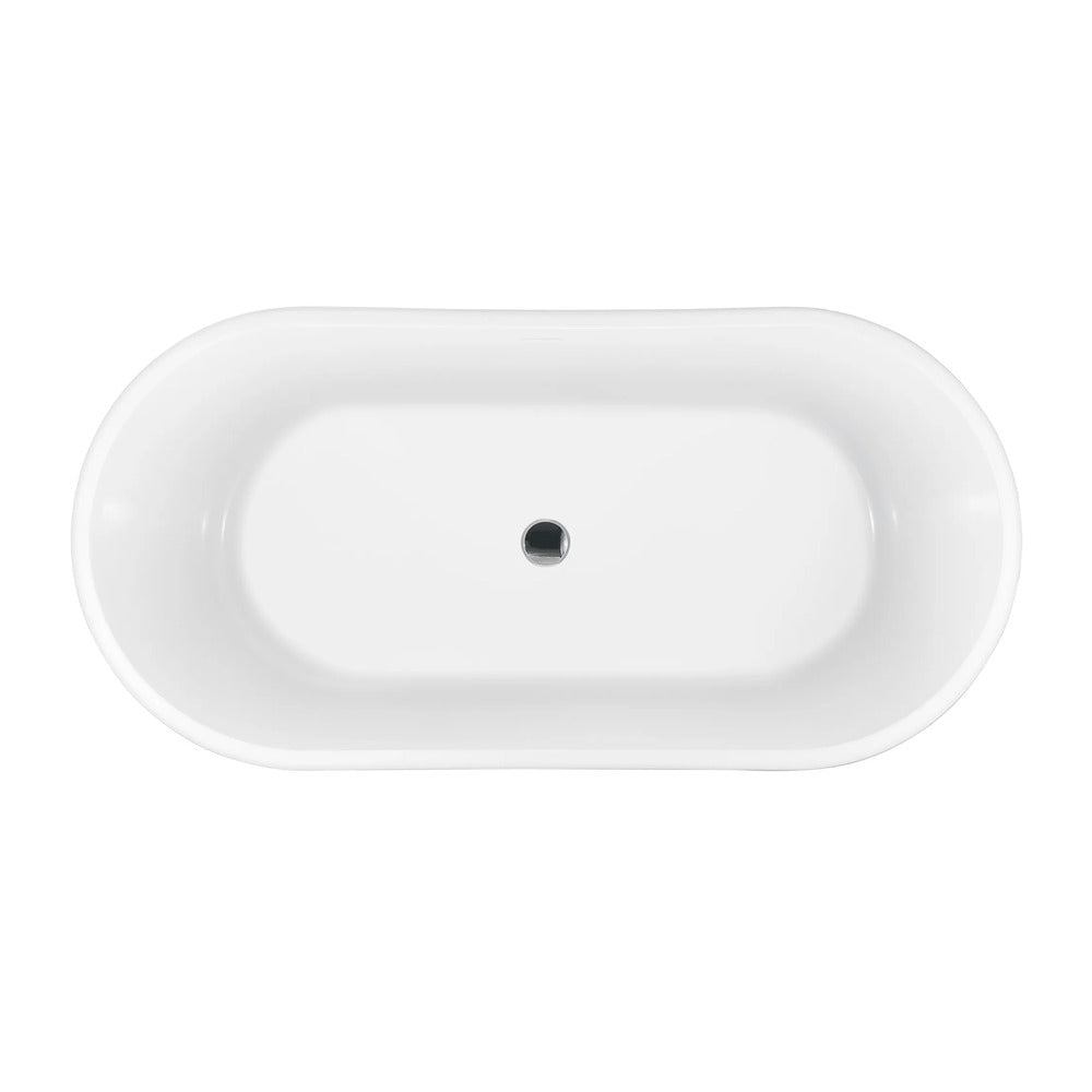 Rea Milano Freestanding Bathtub 170x75 cm Glossy White