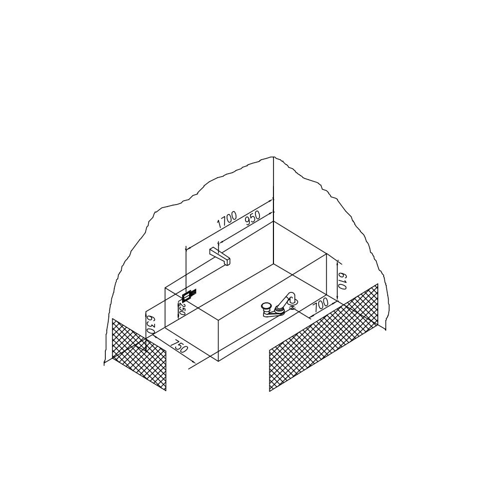 Kolpasan Elektra Rectangular Bathtub 190x90 cm