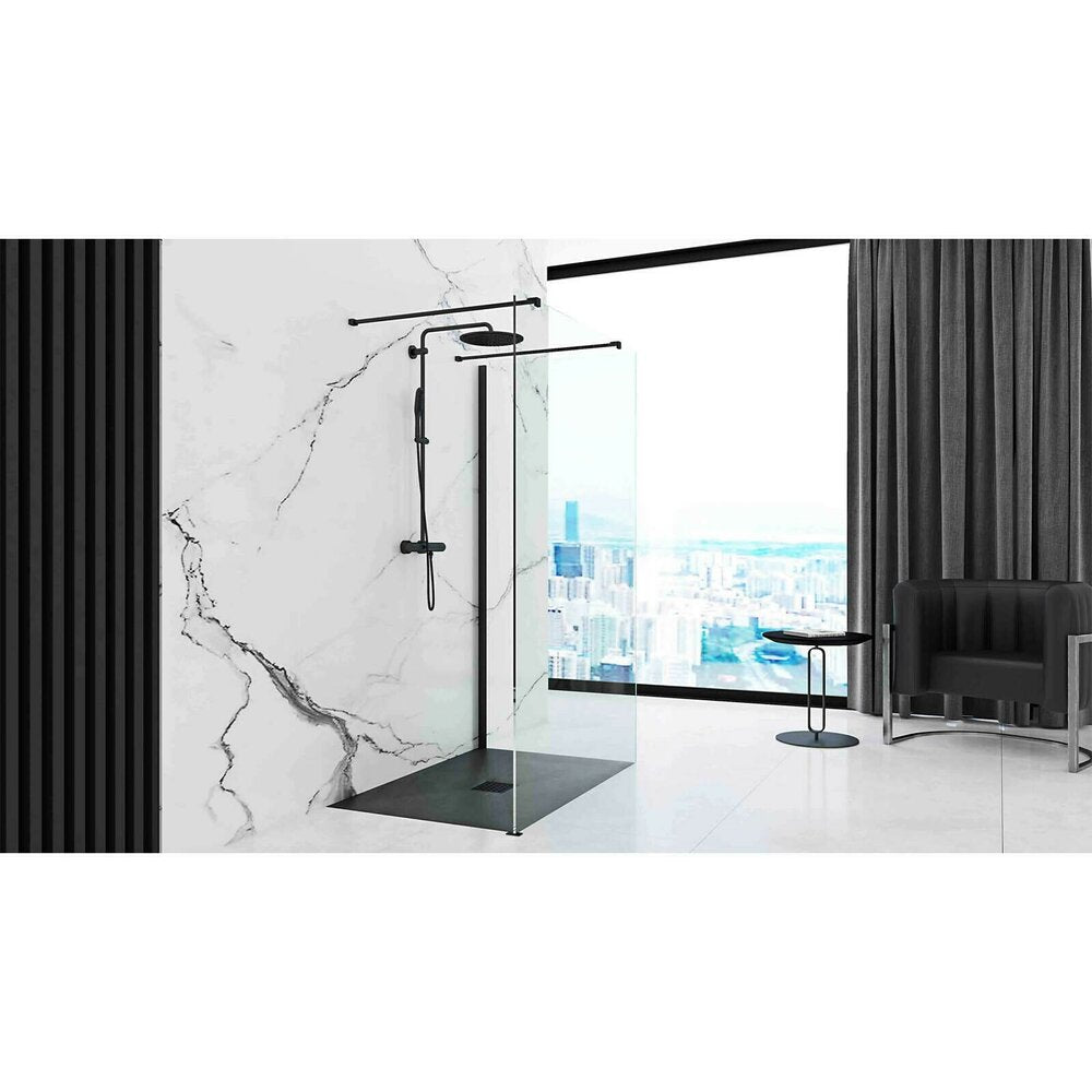 Правоъгълна душ кабина Rea Rock 90x120 черна