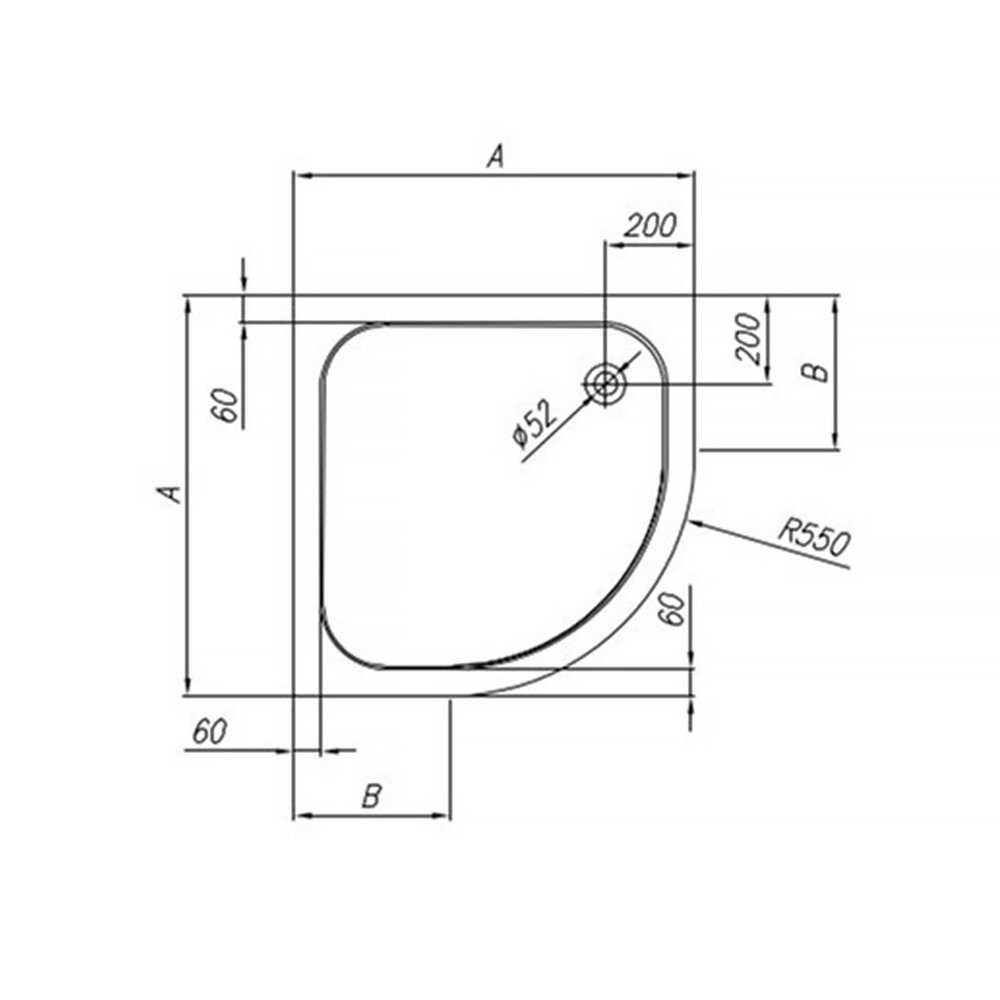 Полукръгла душ кабина Kolpasan Ontex 80x80 см
