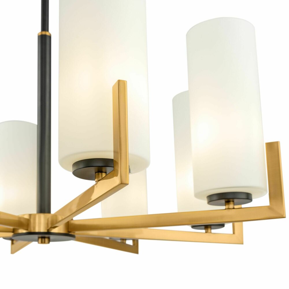 Maytoni Fortano Chandelier Black/White 8 Bulbs