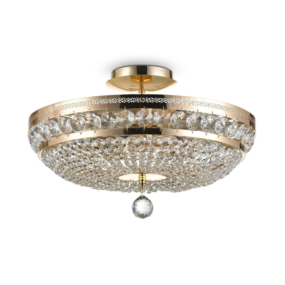 Maytoni Ottilia Gold Chandelier 6 Bulbs