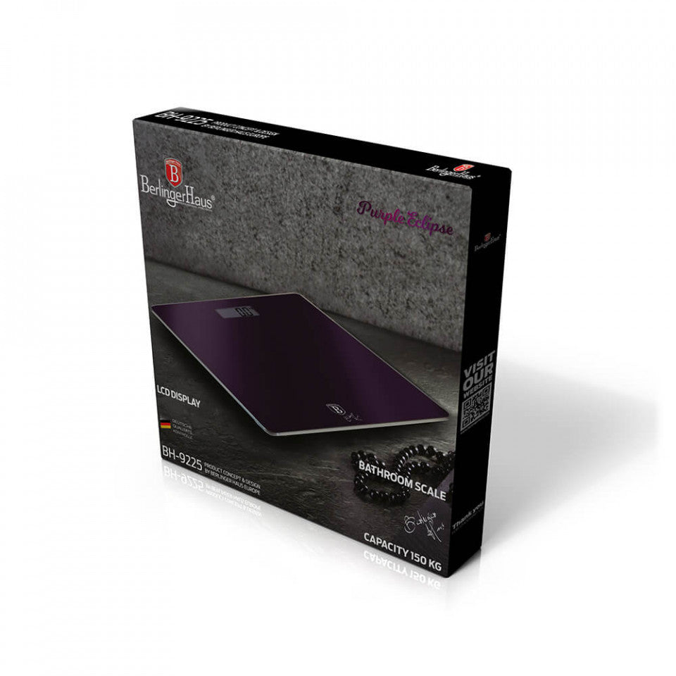 Цифрова везна за телесно тегло Purple Eclipse Collection BerlingerHaus BH 9225