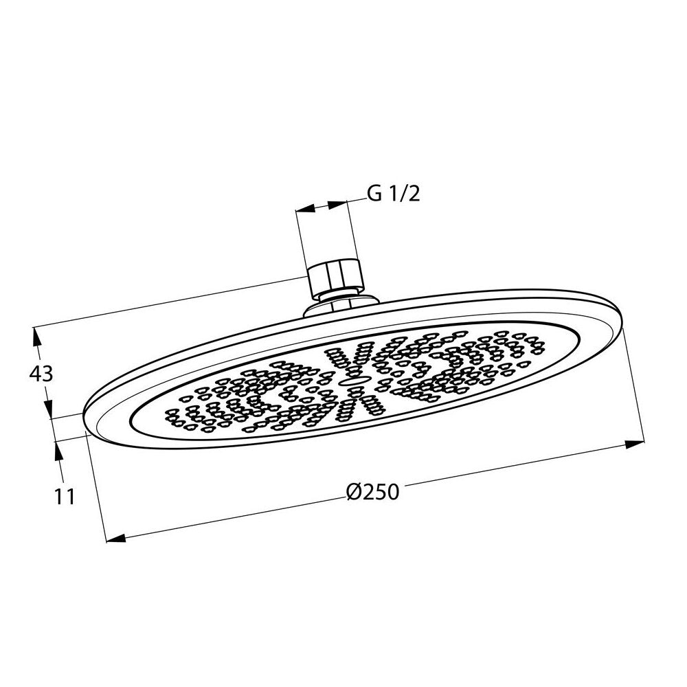 Kludi Freshline Shower Head 250 mm