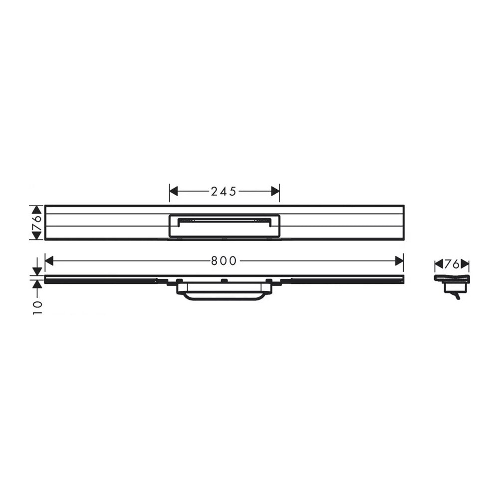 Капак за душ канал Hansgrohe RainDrain Flex 80 cm регулируем инокс мат