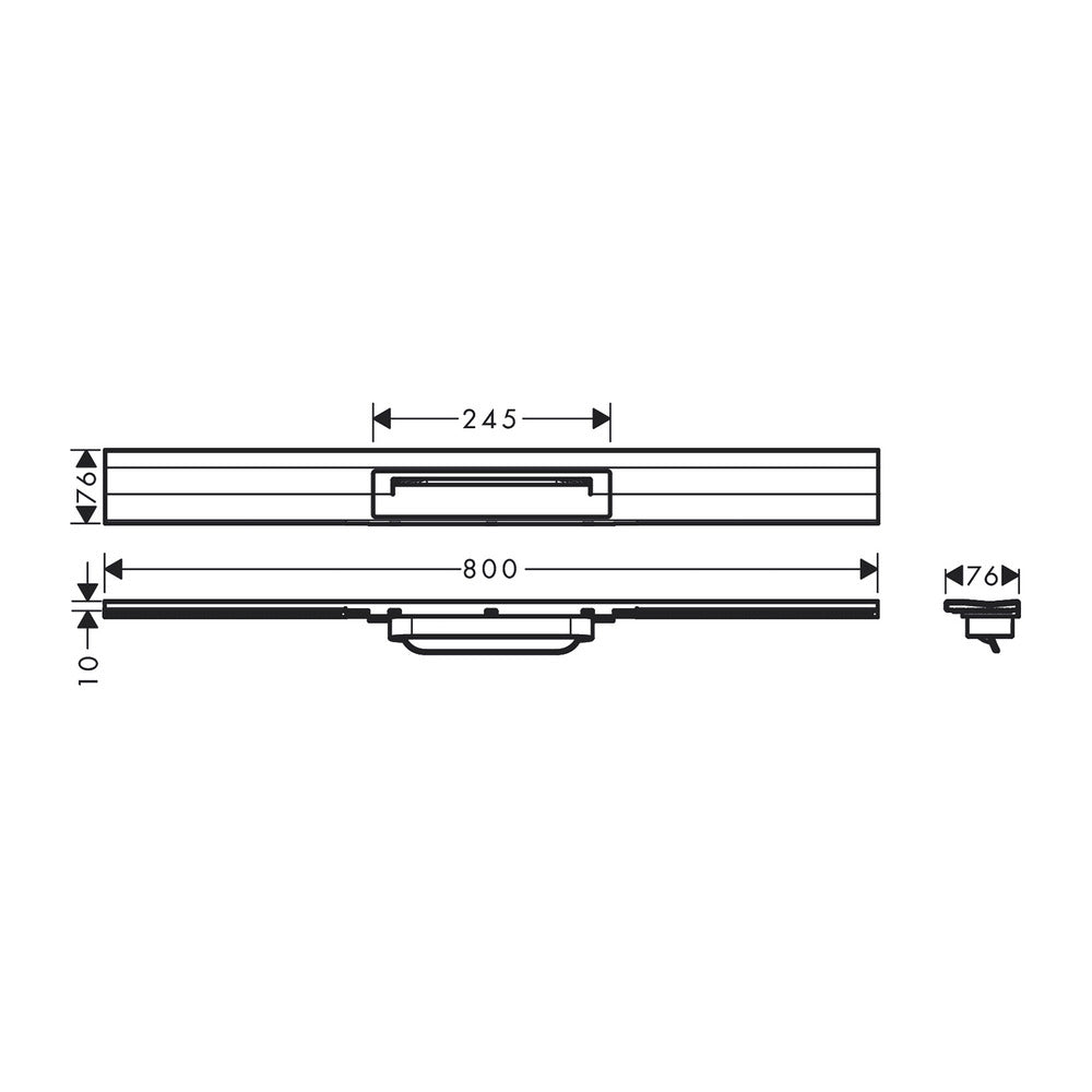 Капак за душова греда Hansgrohe RainDrain Flex 80 см златист лъскав