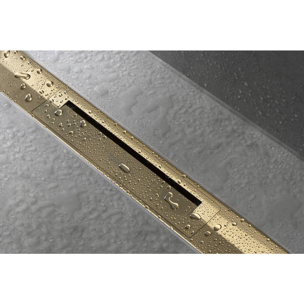 Регулируем капак за душ ригола Hansgrohe RainDrain Flex в лъскав златен цвят, 80 см