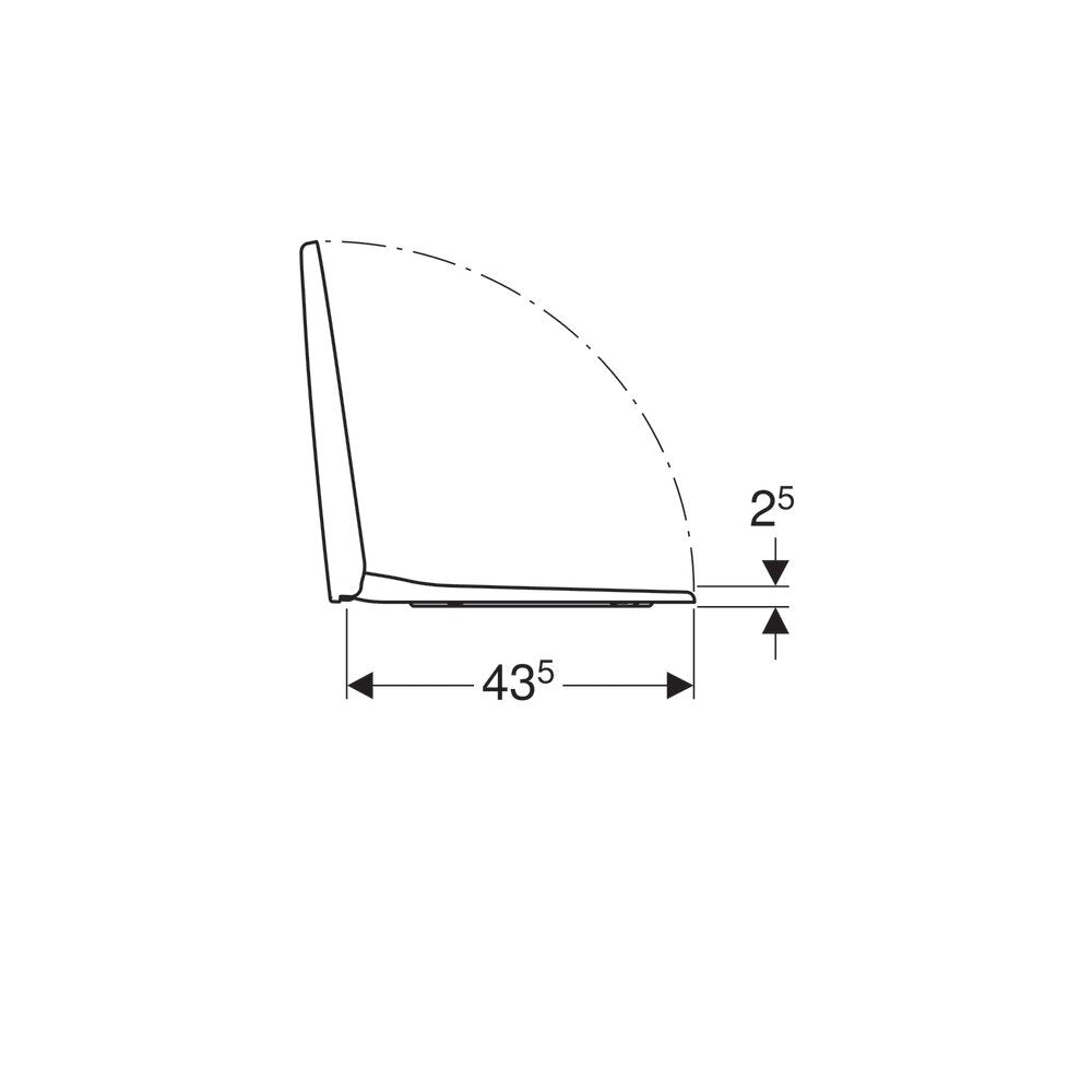 Geberit Selnova Toilet Seat Normal Close Plastic Hinge
