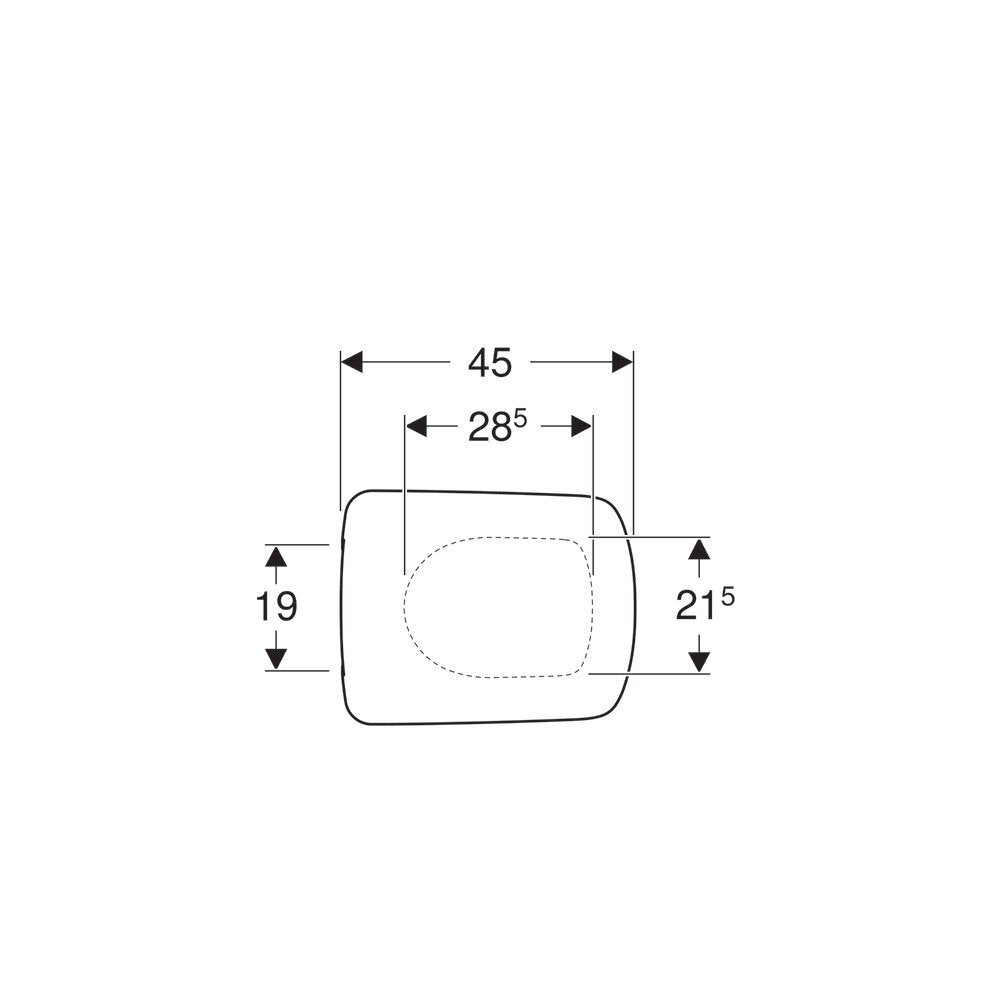 Geberit Selnova Square Toilet Seat Normal Closure