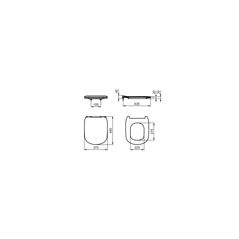 Капак за тоалетна slim softclose Ideal Standard Tesi