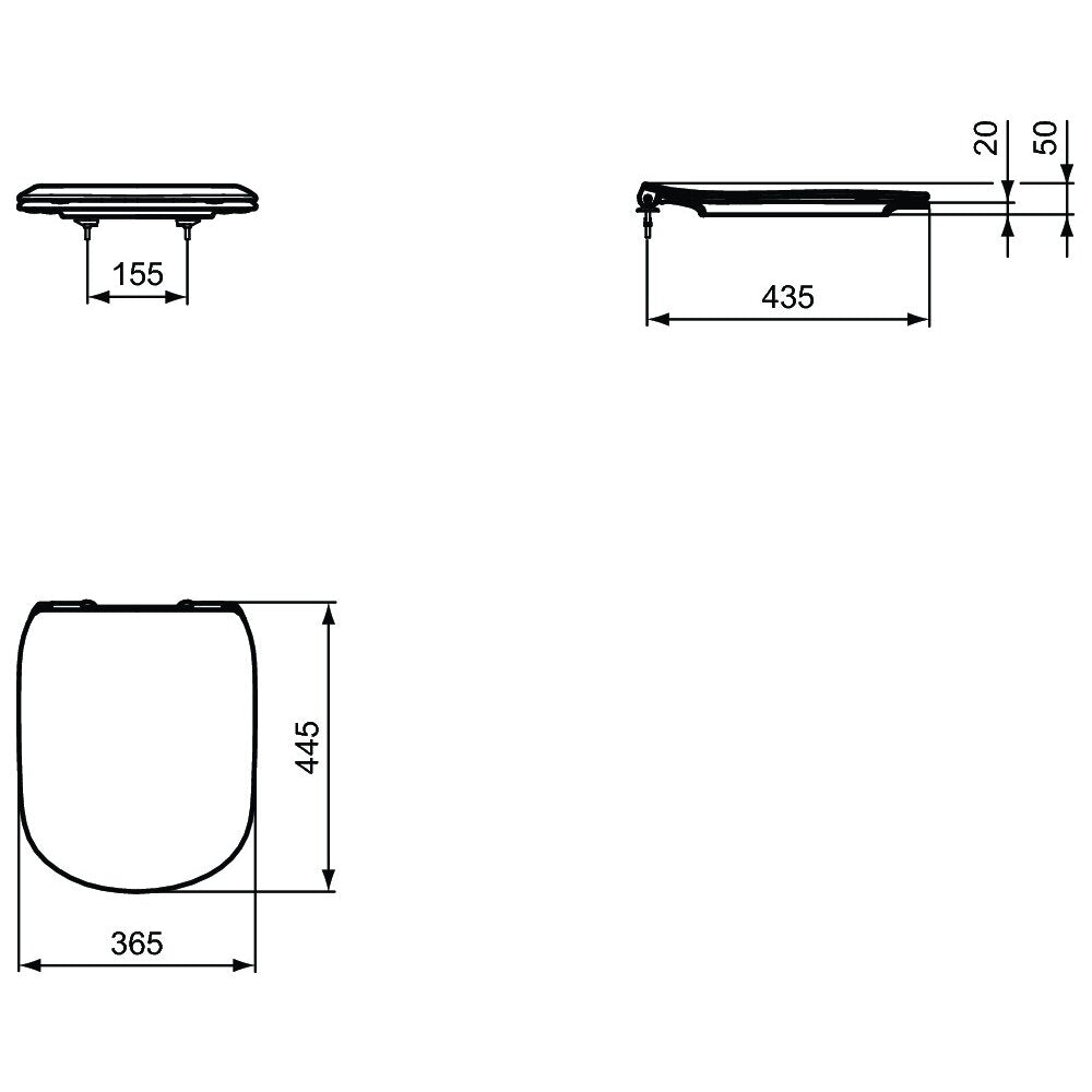 Ideal Standard Tesi Softclose Toilet Seat White Matt