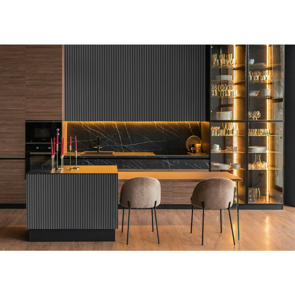 Ляв капак за панел Rafflaj Lamelio Onda, бял финиш 3.8x270 см