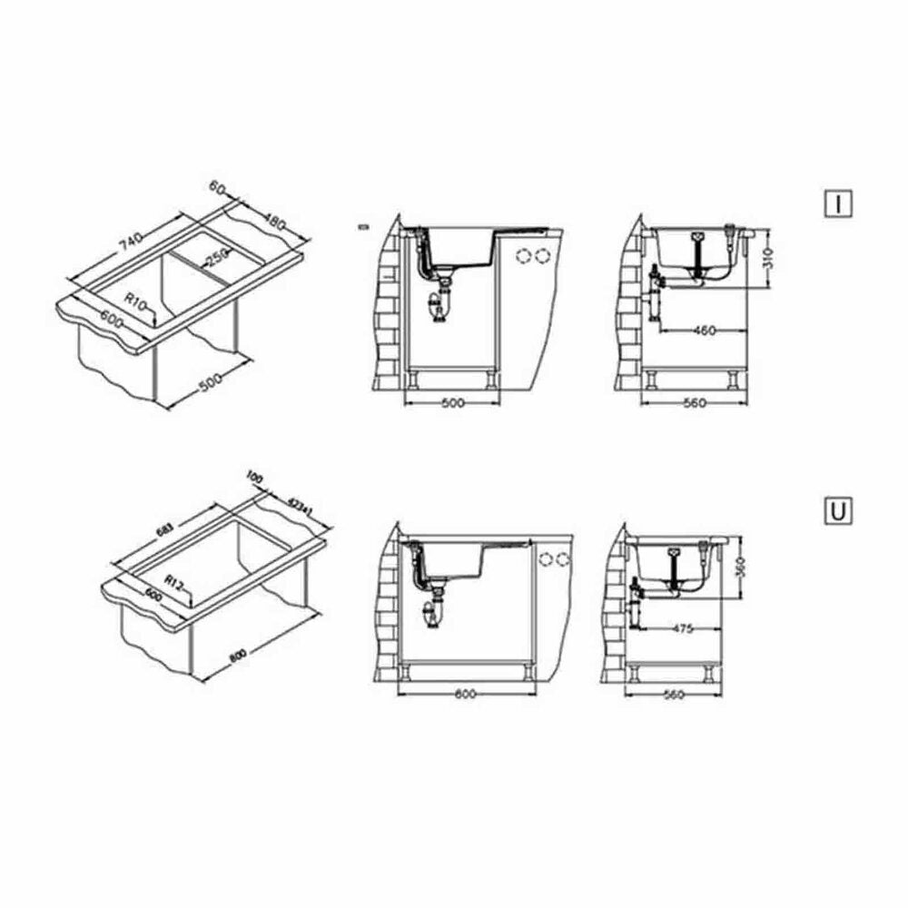 Композитна мивка Alveus Formic 30 бяла 76x50 см
