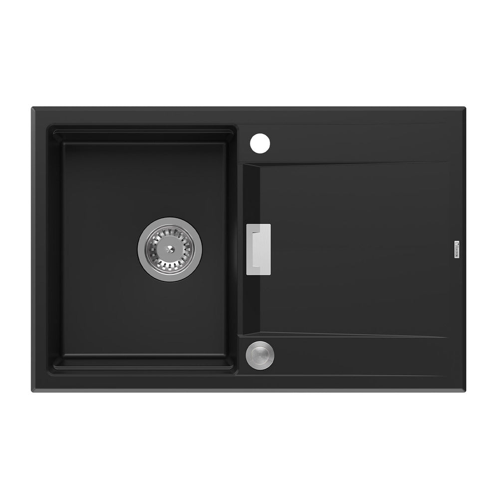 Quadron Unique Oven Black Carbon - Stainless Steel Composite Sink 76x50 cm