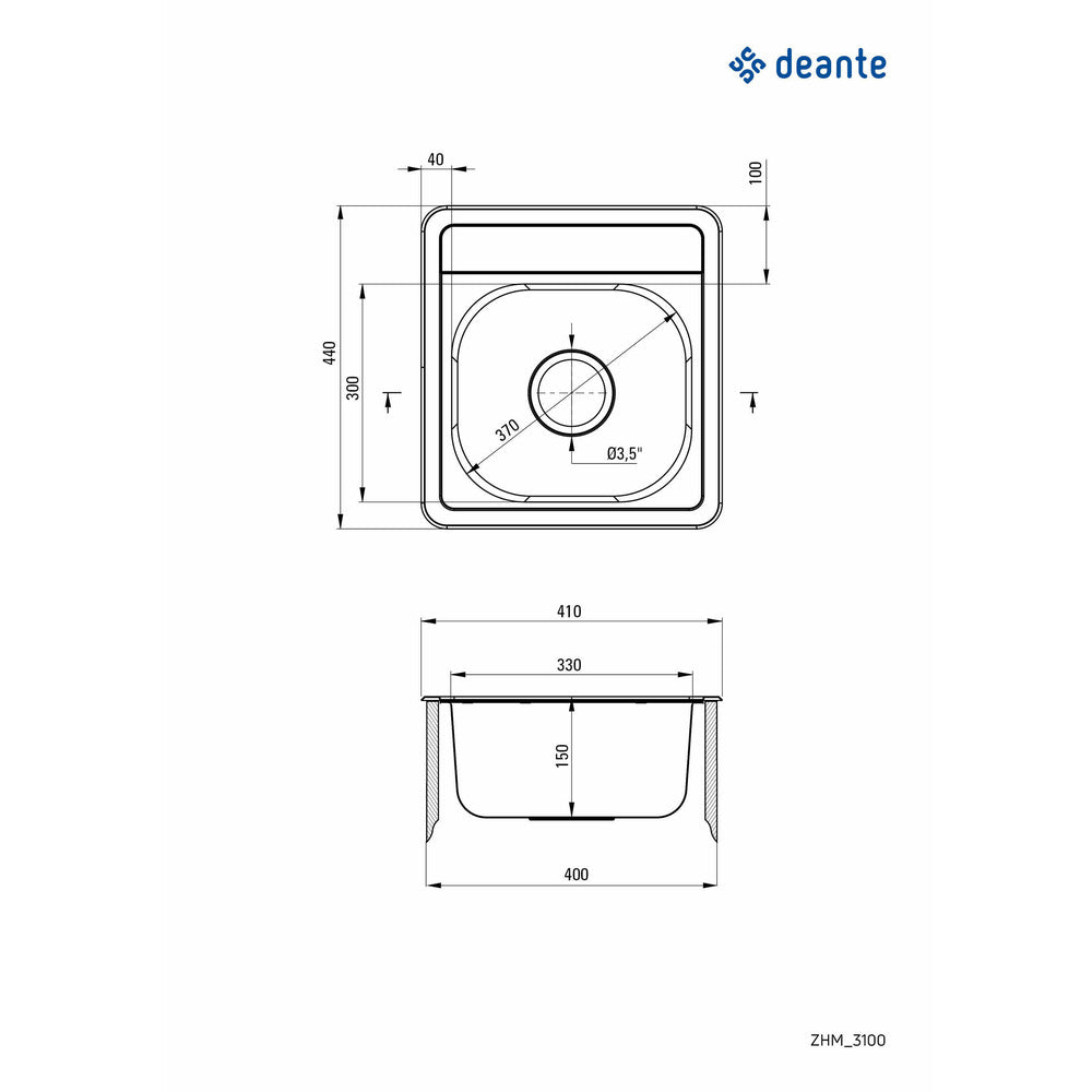 Deante Mercato Sink 41x44 cm