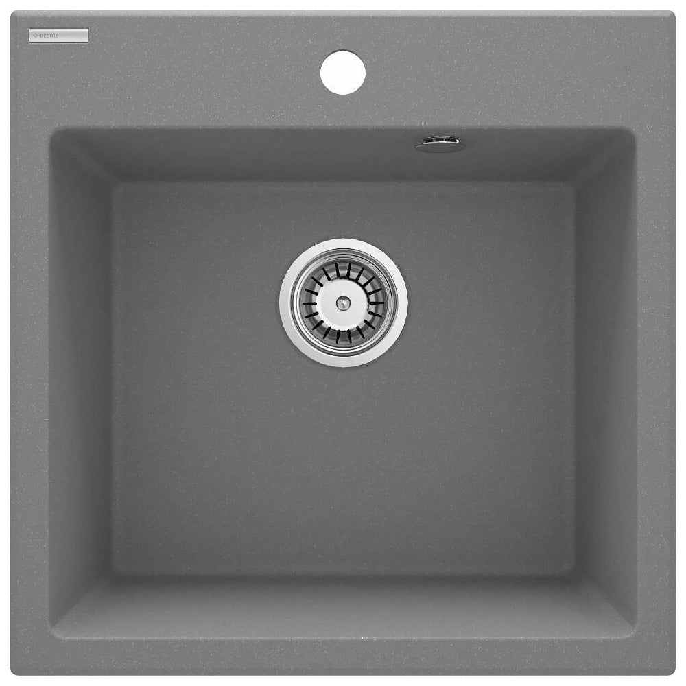 Гранитна мивка Deante Evora 50x50 см сиво металик